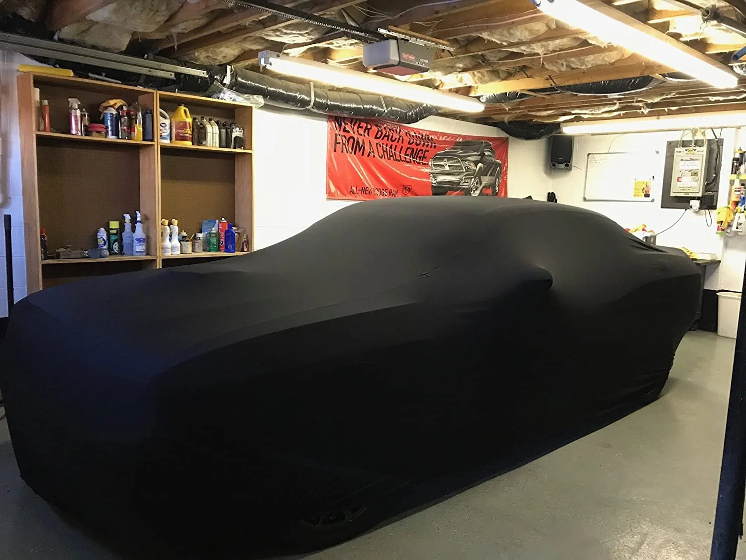 Black Satin Indoor SUV Car Cover with Storage Bag U3667