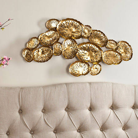 Gold Coral Plate Wall Decor U5535