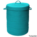 Turquoise Textured Lidded Storage Hamper Y965570