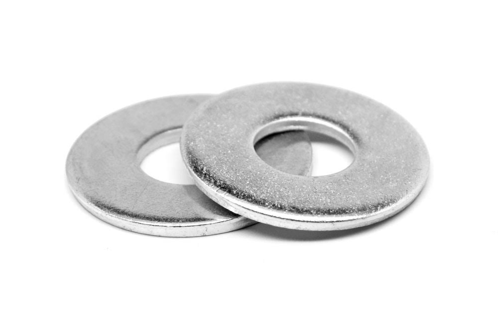 7/16x22 Grade 8 Flat Washer USS Pattern Medium Carbon Steel Zinc Plated Pk 100 Q1021