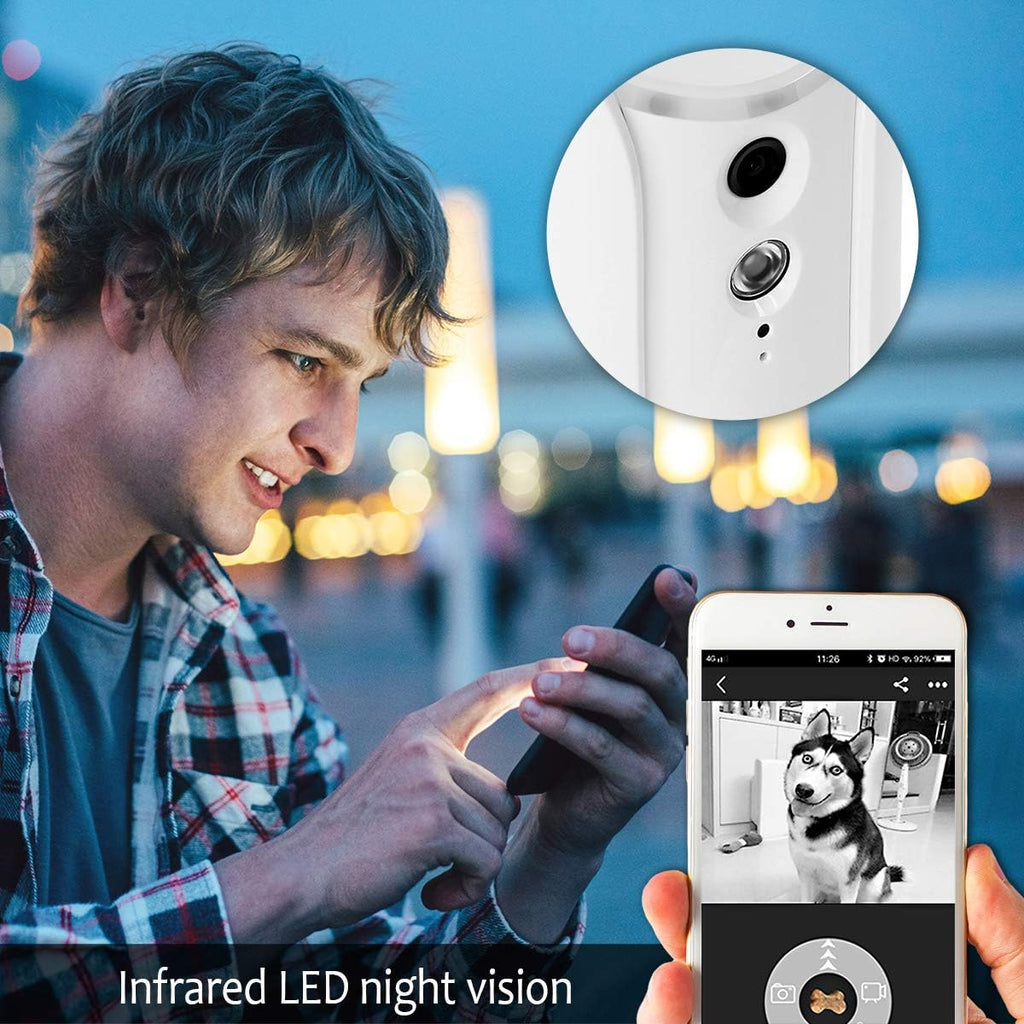 Dog Camera Treat Dispenser with Two-Way Audio and Night Vision R34835