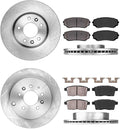 Premium OE 5 Lug Rotors + Ceramic Brake Pads + Hardware H4351