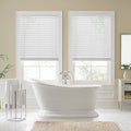 Faux Wood Cordless Shade in White H304151