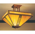 Semi Flush Mount Slate Amber Mica L3054
