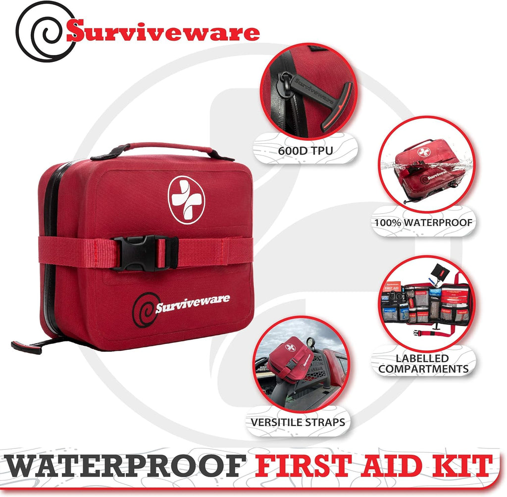Waterproof Premium First Aid Kit - Large Kit - 200 Piece K386