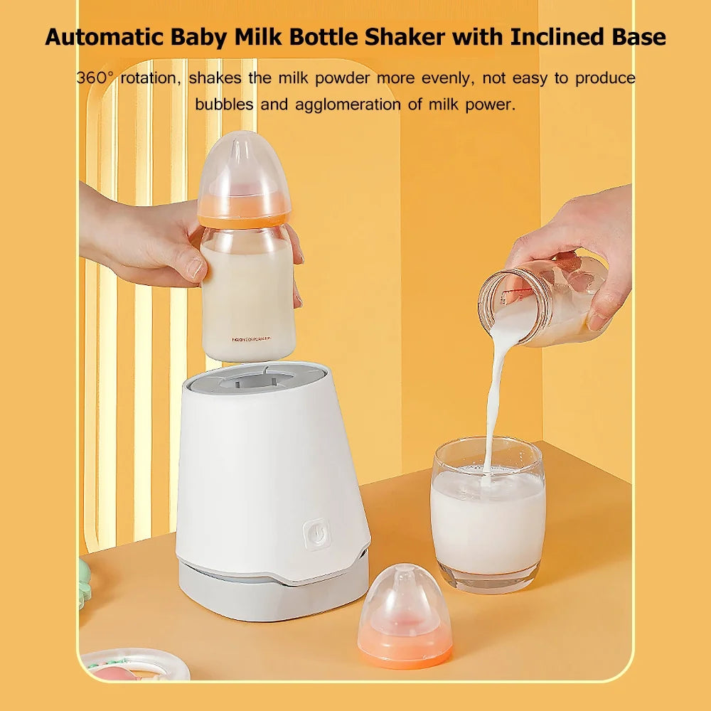 Portable Electric Baby Milk Bottle Shaker with Inclined Base, 3 Levels Timing, Built in Battery C669443