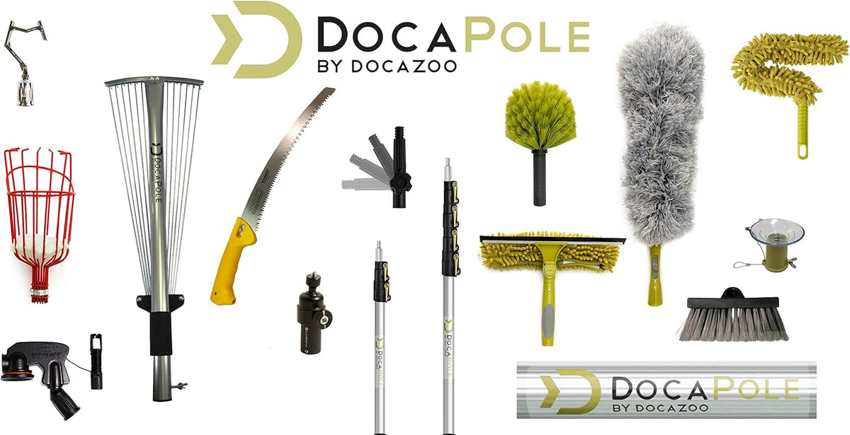 6-24 Foot Hard Bristle Brush Extension Pole with Telescopic Pole G26950