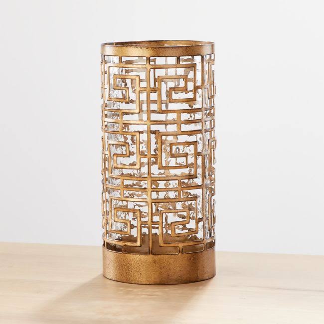 5x22 Metal Hurricane Candle Holder X567063