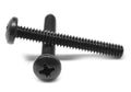#10-24 x 1 1/4 Coarse Thread Machine Screw Phillips Pan Head Low Carbon Steel Black Oxide U726