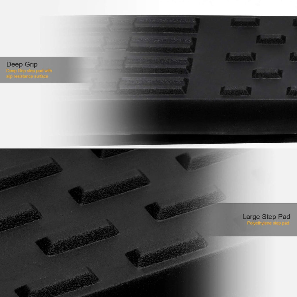 Matte Black Oval Side Step Nerf Bars A382