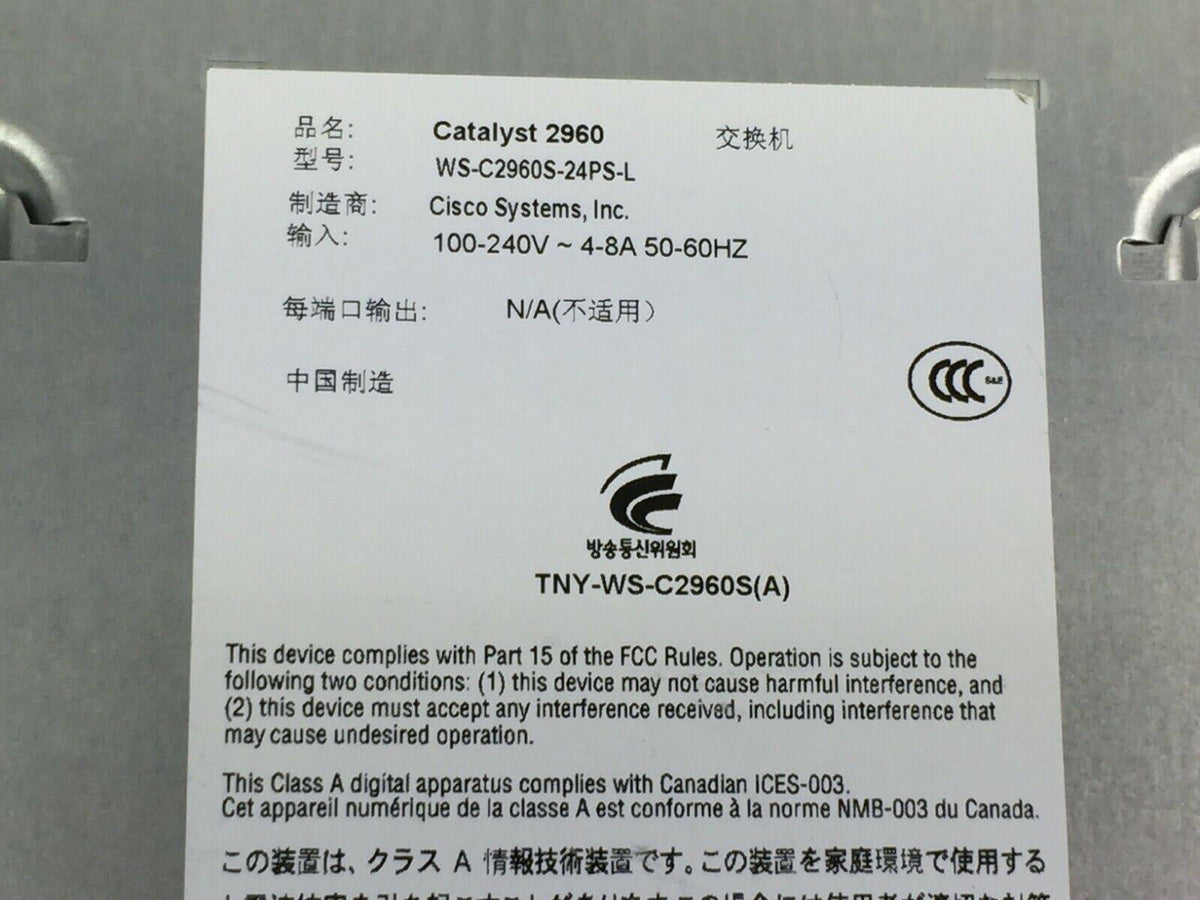 Catalyst Stackable Ethernet Switch K105144