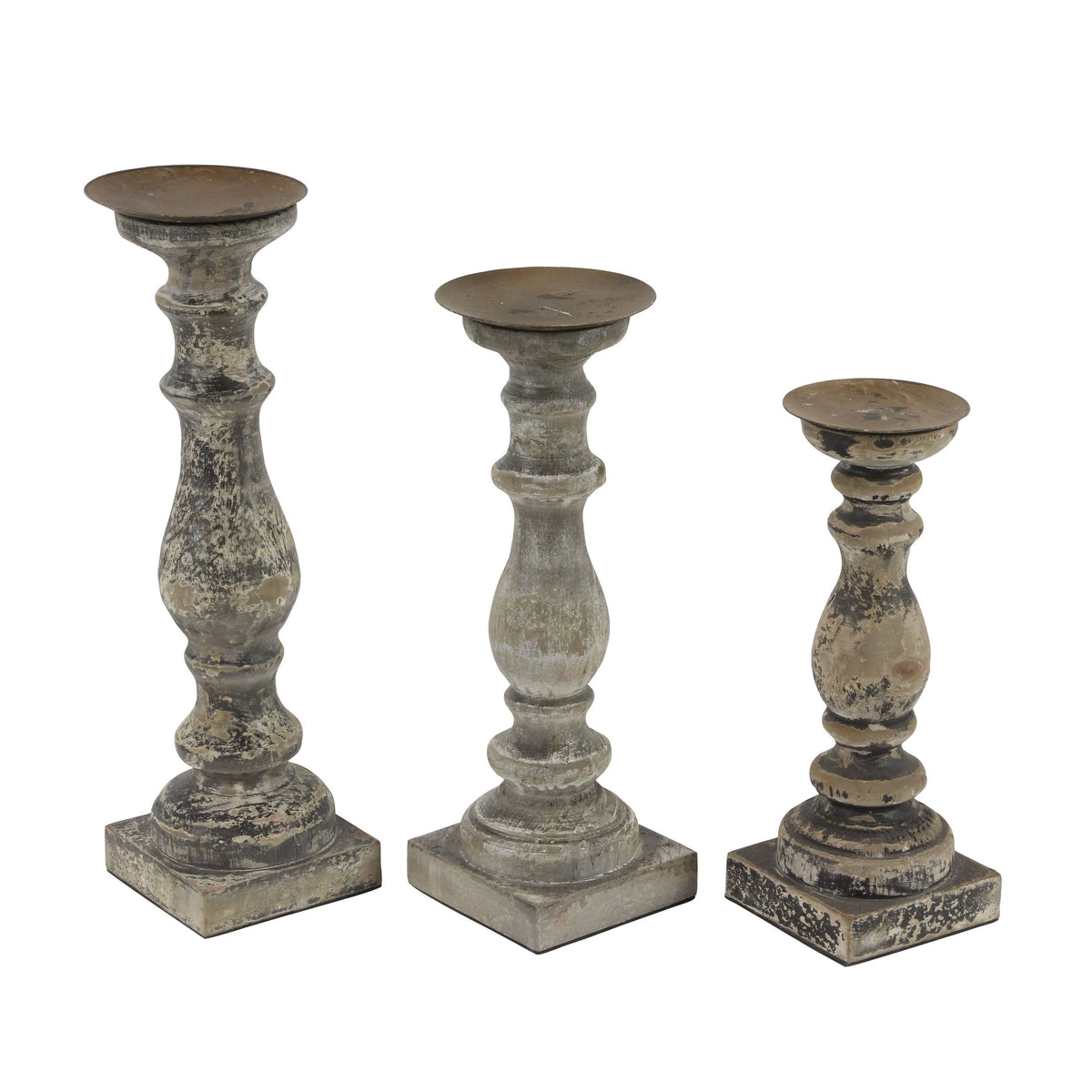 Brown Fir Candle Holder (Set of 3) X118