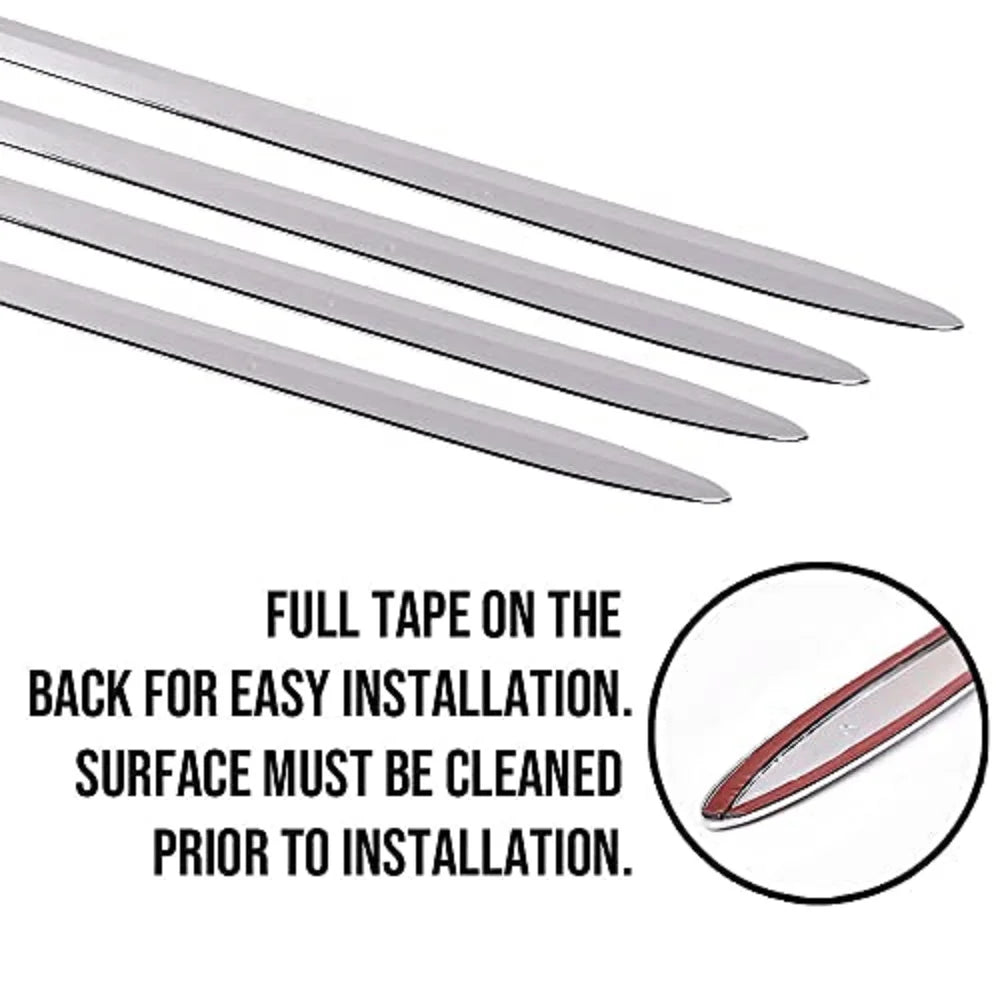 Chrome Side Door Body Molding Trim 4pcs T4129