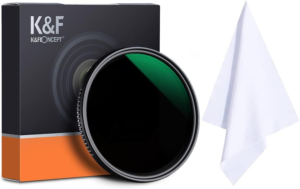 82mm Variable ND Filter ND8-ND2000 with Microfiber Cleaning Cloth Pack of 2 P619738