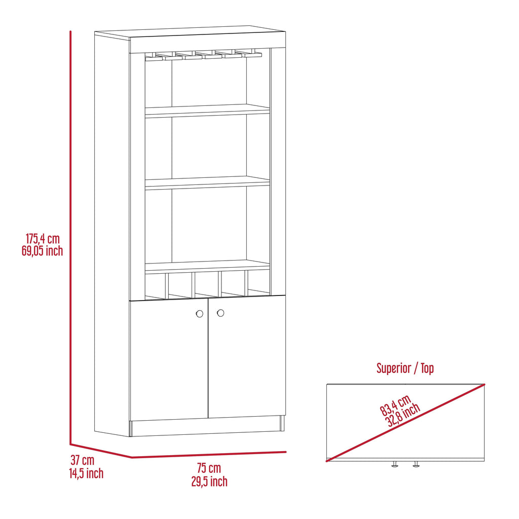 Black Wengue Bar Cabinet U314