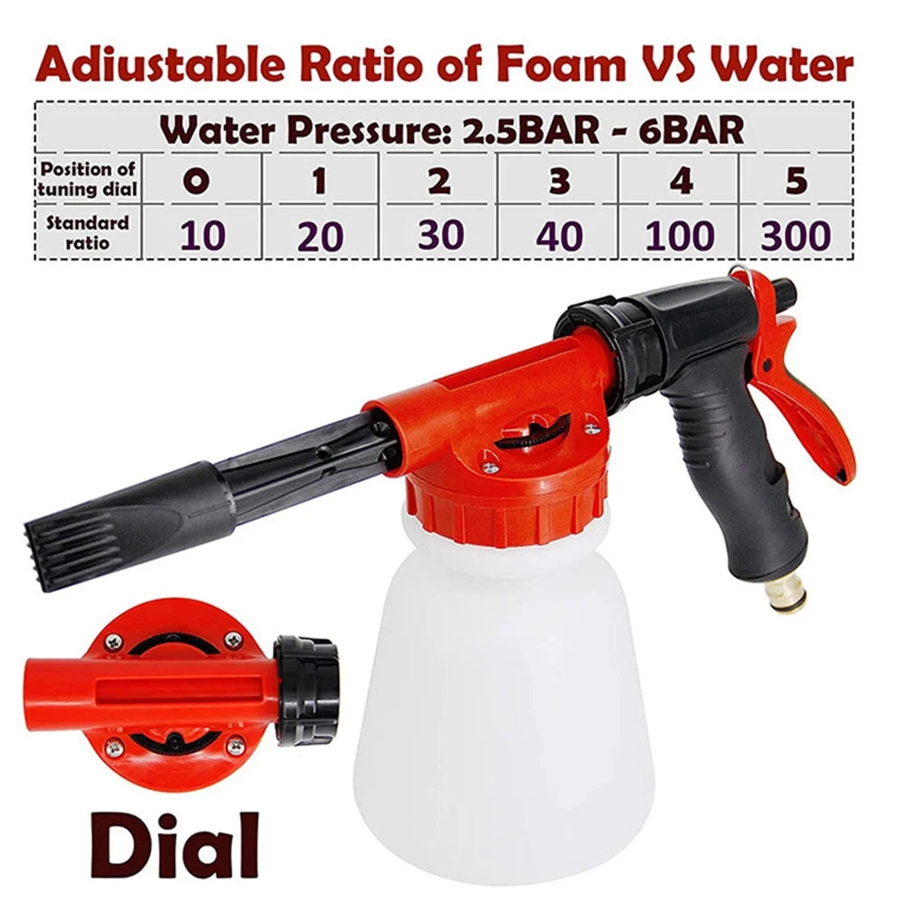 Foam Sprayer Nozzle Kit with 1 Liter Bottle Universal Connectors L514