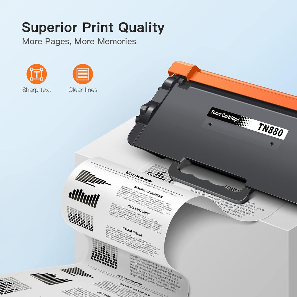 Compatible Black Toner Cartridge for Brother Printer (2 Pack) Y805974
