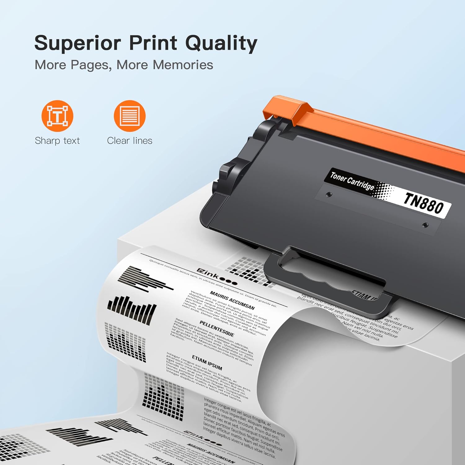 Compatible Black Toner Cartridge for Brother Printer (2 Pack) Y805974