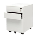 White 3 Drawer Mobile File Cabinet G34549