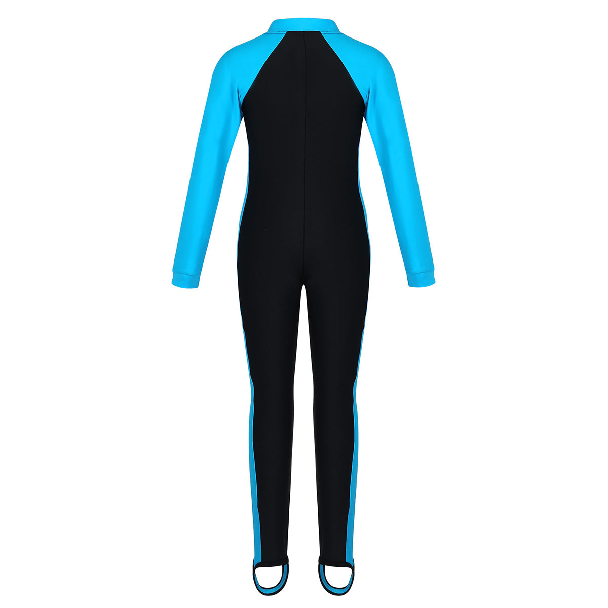 One Piece Long Sleeves Zipper Front Swimsuit H183