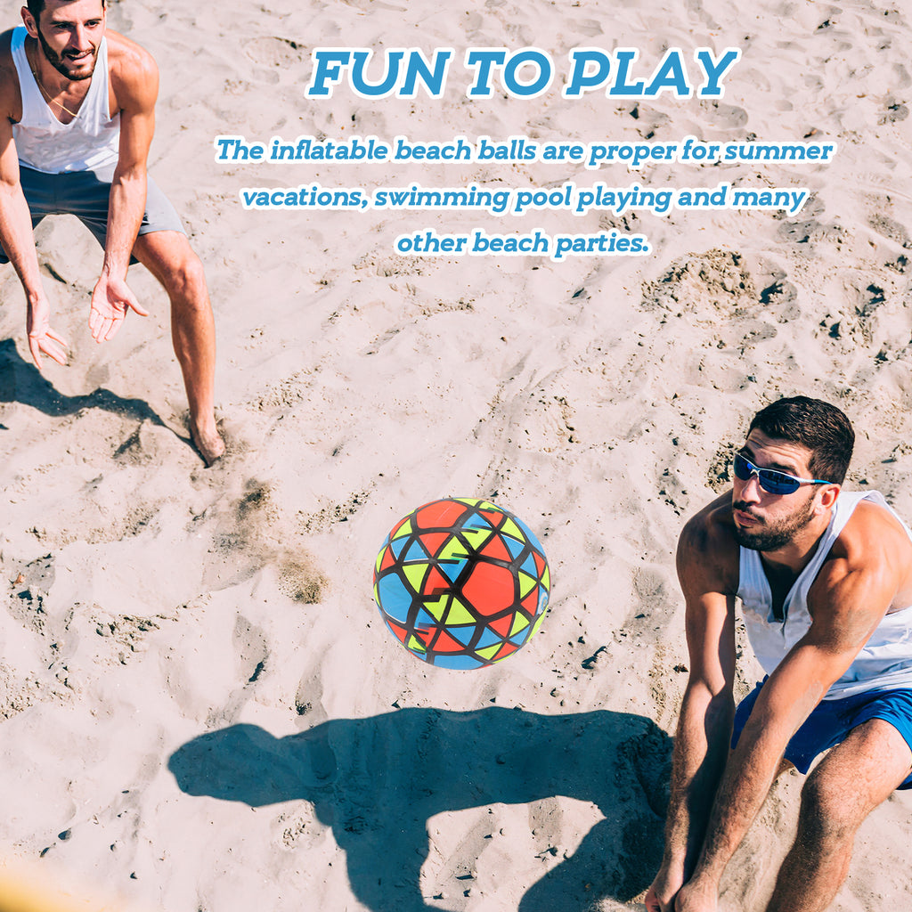 16 Pcs Inflatable Toy Beach Ball Sprinkler Y796038