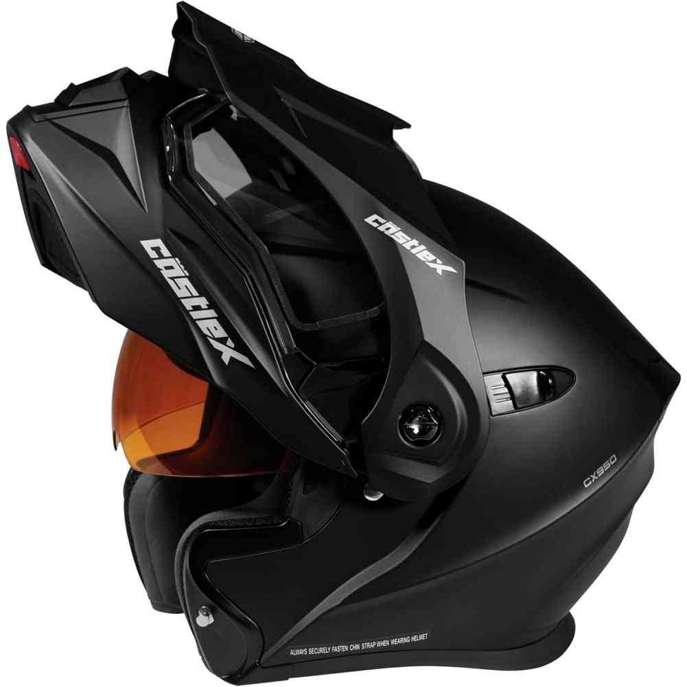 Solid Matte Black Modular Snowmobile Helmet N851392
