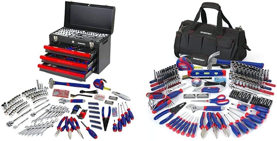 408-Piece Mechanics Tool Set with 3-Drawer Metal Box N468