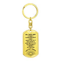 18k Gold Finish Steel Anniversary Keychain Q33877