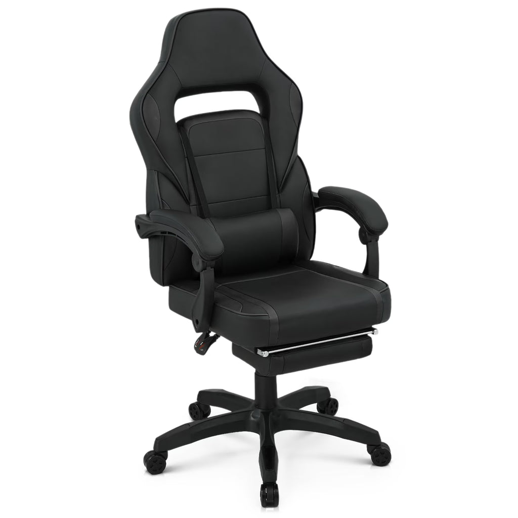 Black Ergonomic Gaming Chair with Detachable Pillow and Lumbar Support Z67169