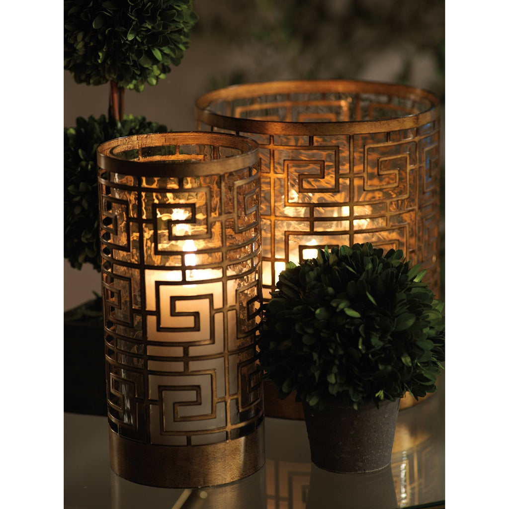 5x22 Metal Hurricane Candle Holder X567063