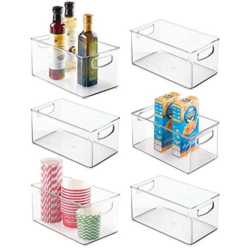 6 Pack Plastic Kitchen Food Storage Bin with Handles N5255