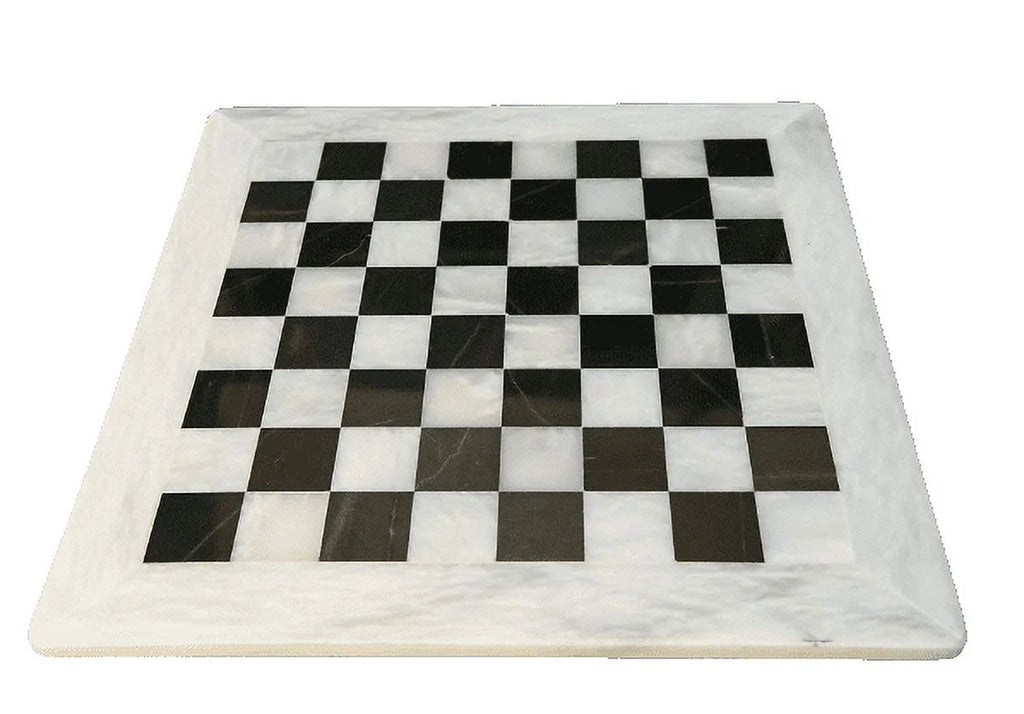 15 Inches Handmade White and Black Weighted Marble Chess Game Set W859