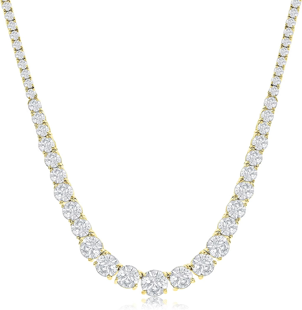 Sterling Tennis Necklace with Cubic Zirconia, 17-inch X8591