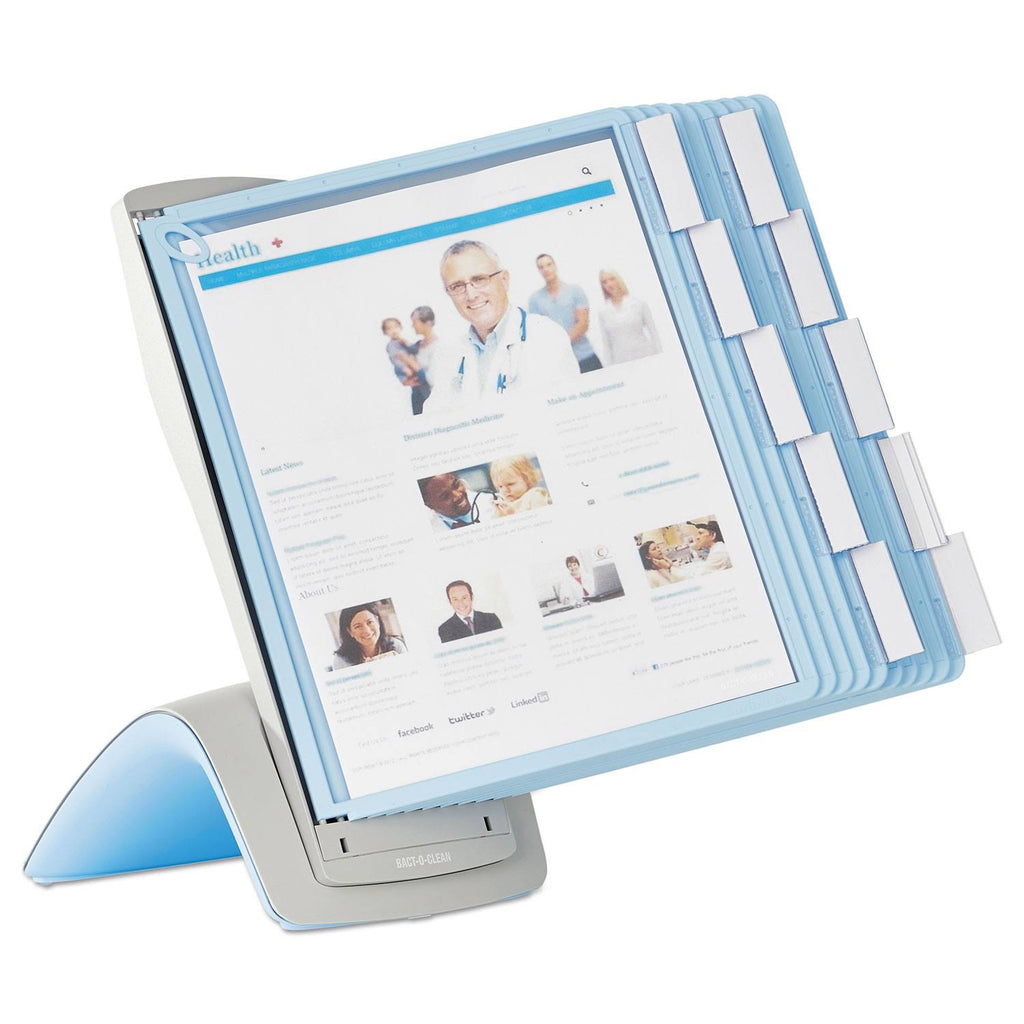 Blue/Gray Desk Reference System, 20 Sheet Capacity I12980