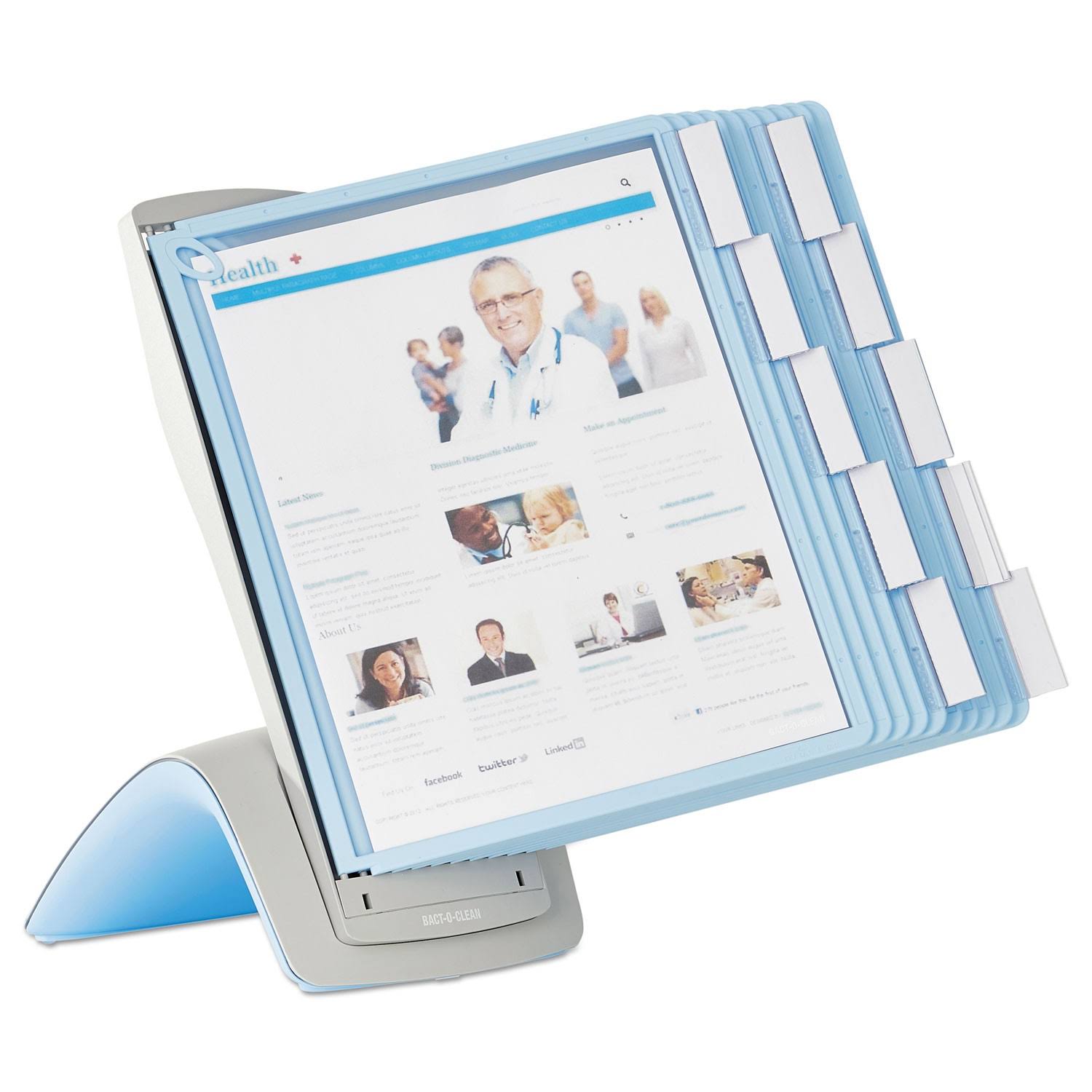 Blue/Gray Desk Reference System, 20 Sheet Capacity I12980