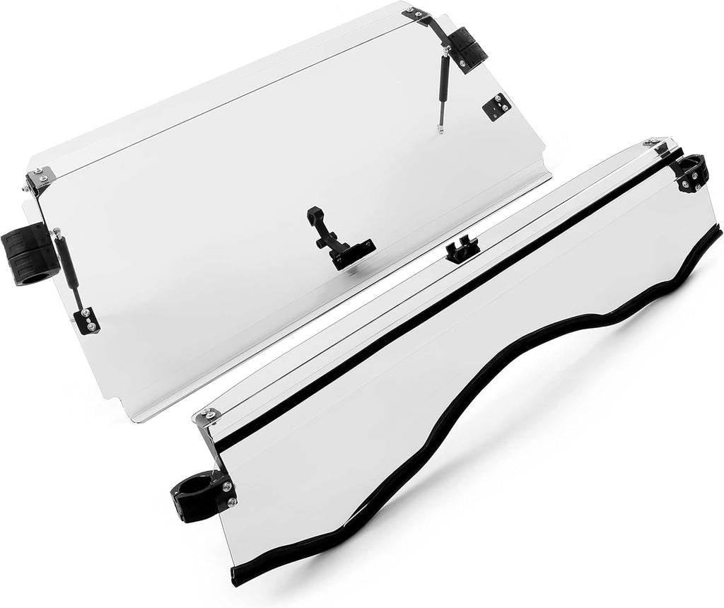 Clear Scratch Resistant Flip 3-IN-1 Folding Windshield Windscreen U105914