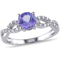 10kt White Gold Tanzanite Diamond Engagement Ring H411961