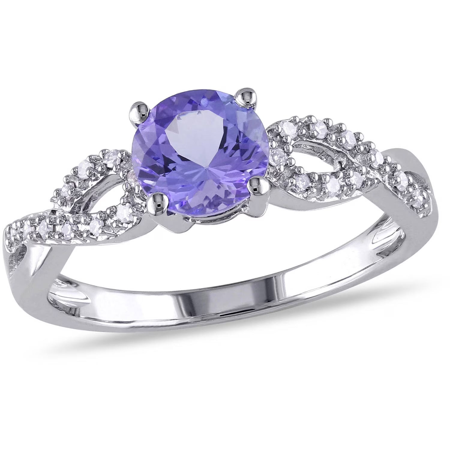 10kt White Gold Tanzanite Diamond Engagement Ring H411961