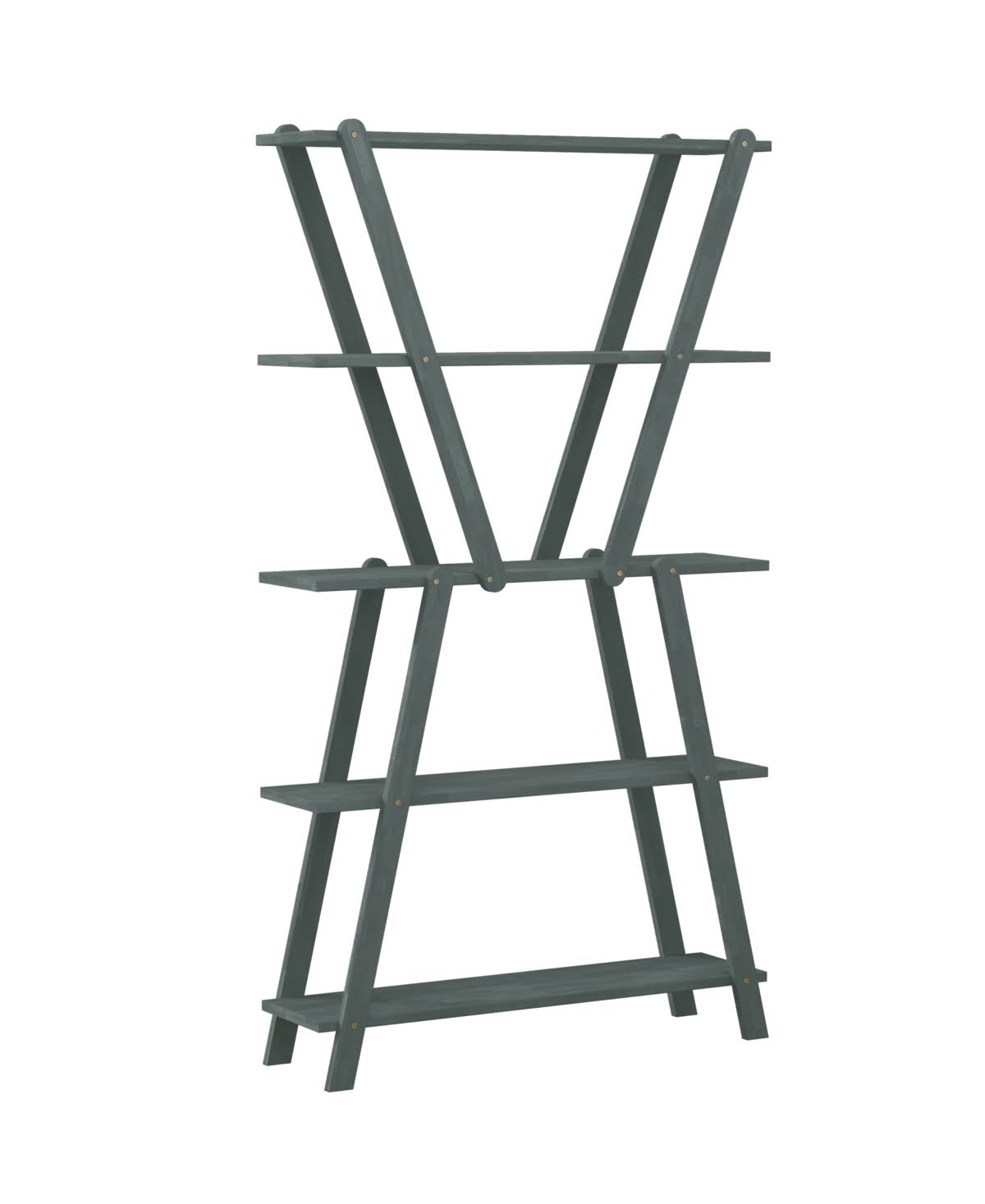 Gray Wood Bookcase O672