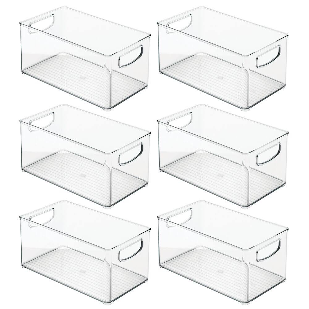 6 Pack Plastic Kitchen Food Storage Bin with Handles N5255