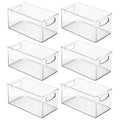 6 Pack Plastic Kitchen Food Storage Bin with Handles N5255