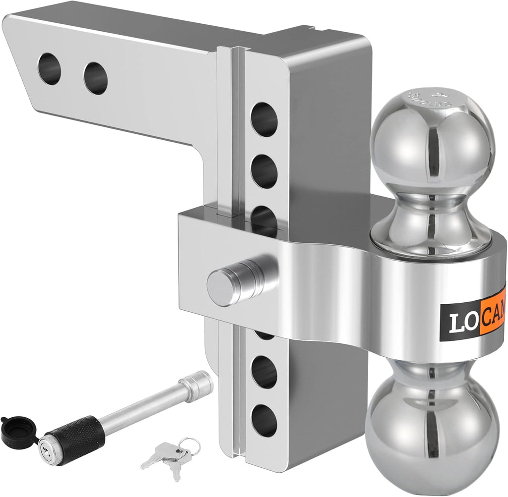Adjustable Aluminum Trailer Hitch with Double Stainless Steel Locks H103639