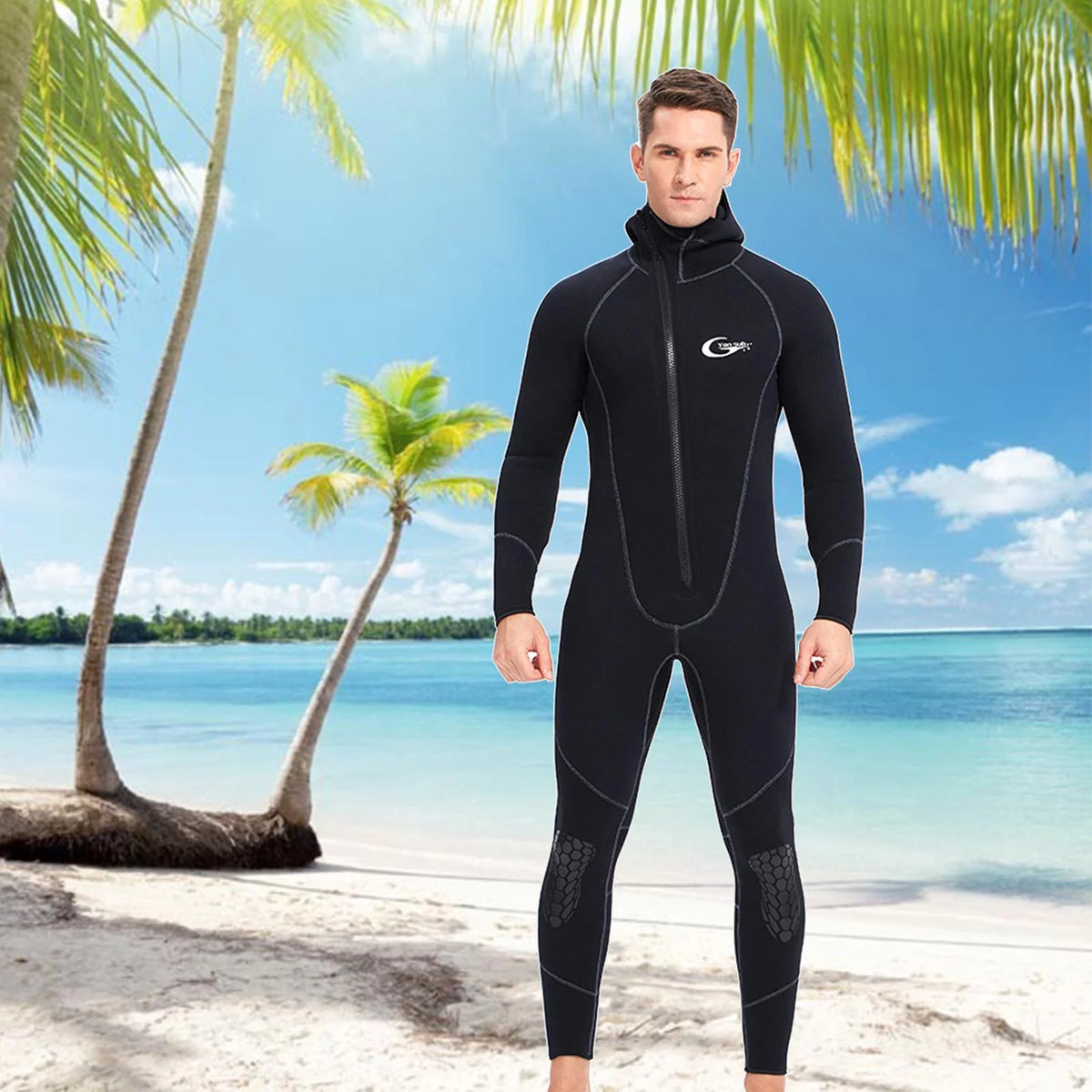 3mm Neoprene Front Zip Full Body Wetsuit XXL Y349