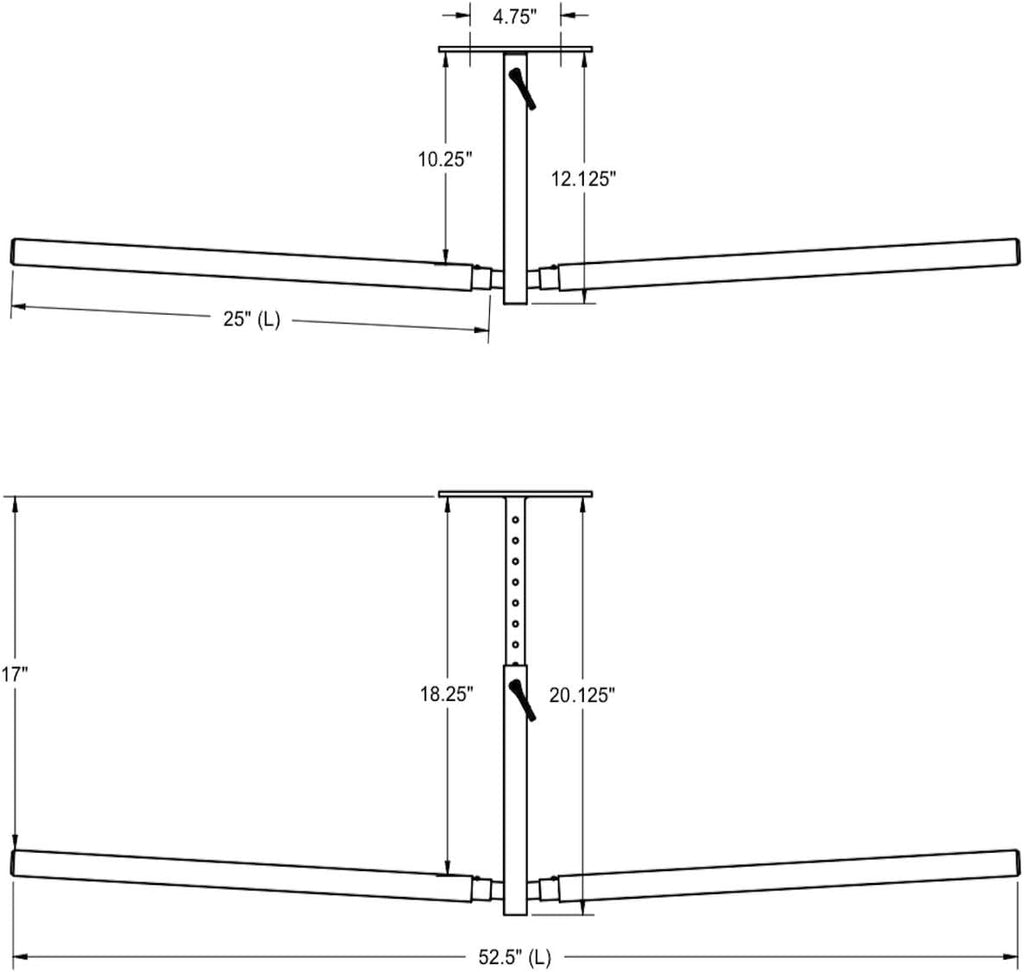 Double Ladder Ceiling Rack Pack of 2 C2535