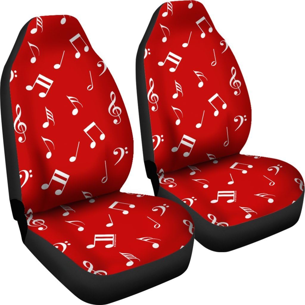 Red Microfiber Car Seat Covers Set of 2 W609