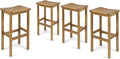 Natural Stained Acacia Wood Barstools, 4-Pcs Set V405