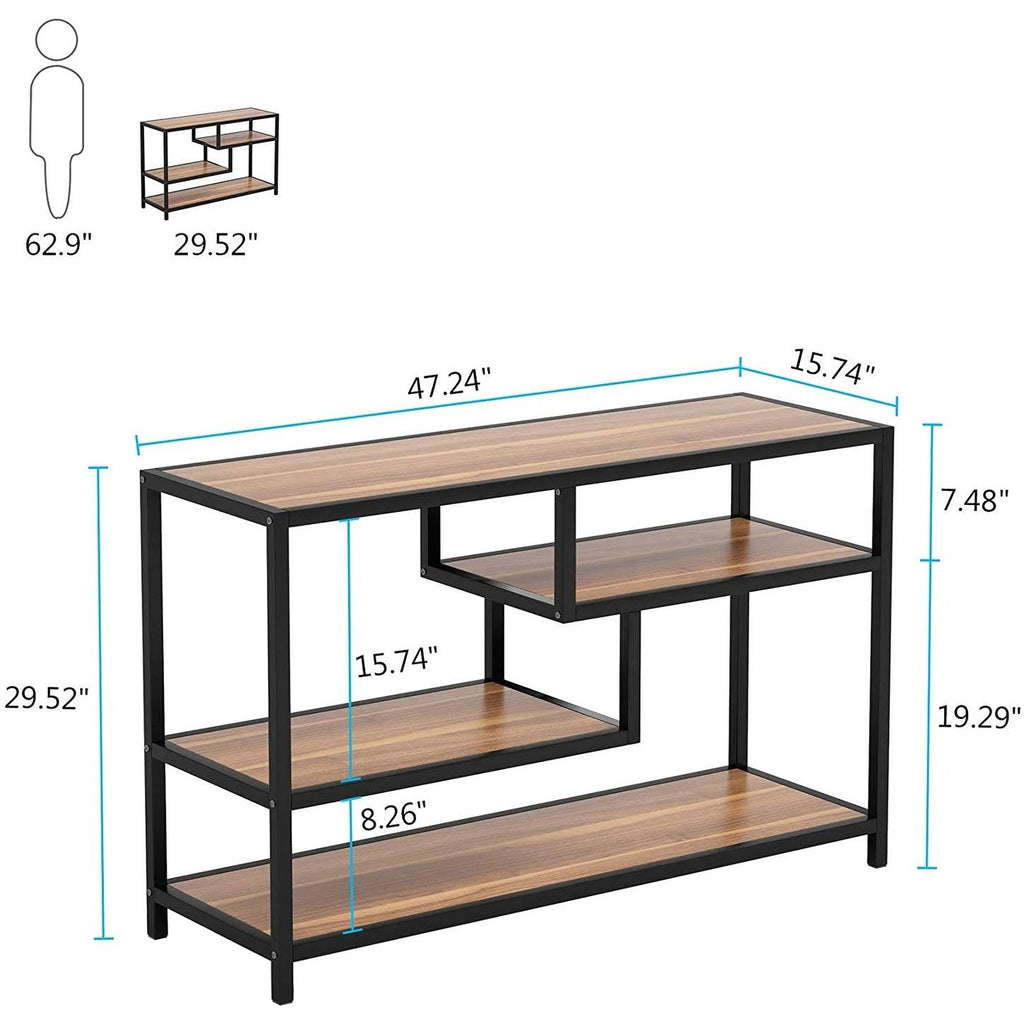 Gold-White 3-Tier Console Table J464234