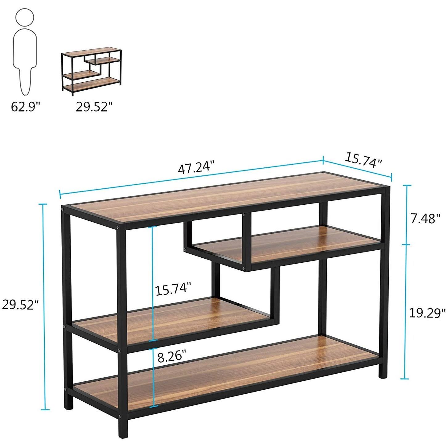 Gold-White 3-Tier Console Table J464234