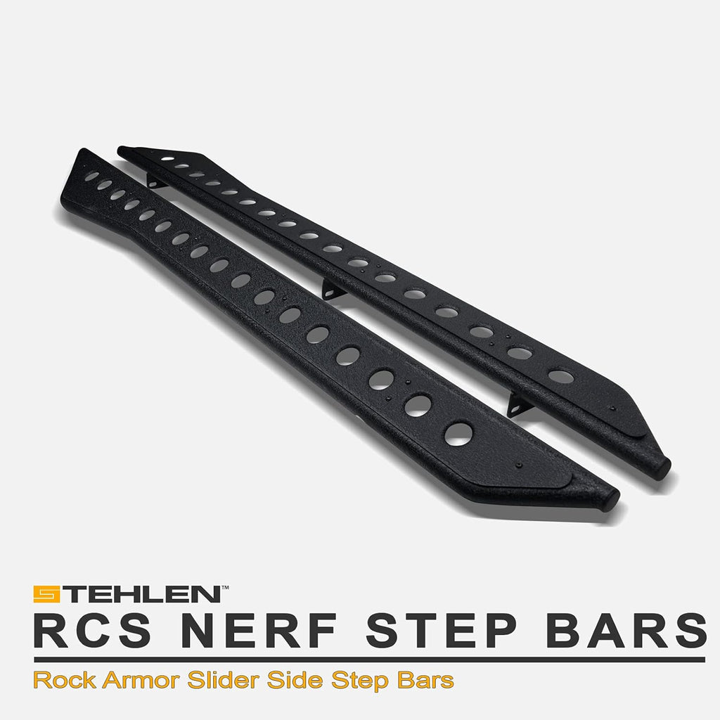 Textured Black Rock Slider Side Step Rail Nerf Bars for Ram 1500 Crew Cab P4377