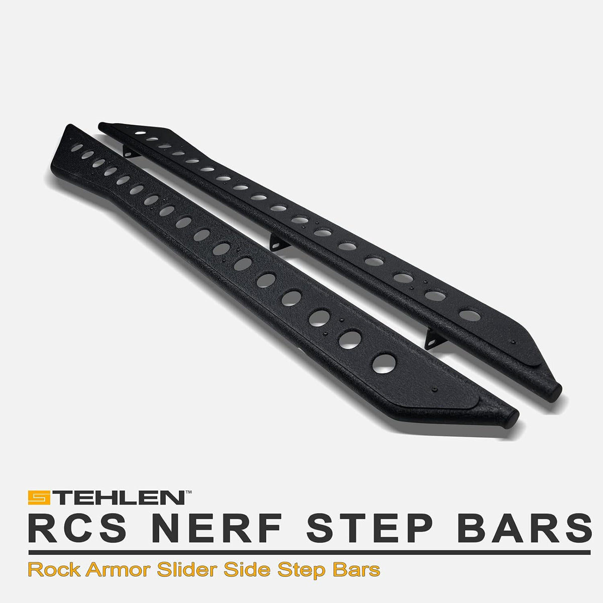 Textured Black Rock Slider Side Step Rail Nerf Bars for Ram 1500 Crew Cab P4377